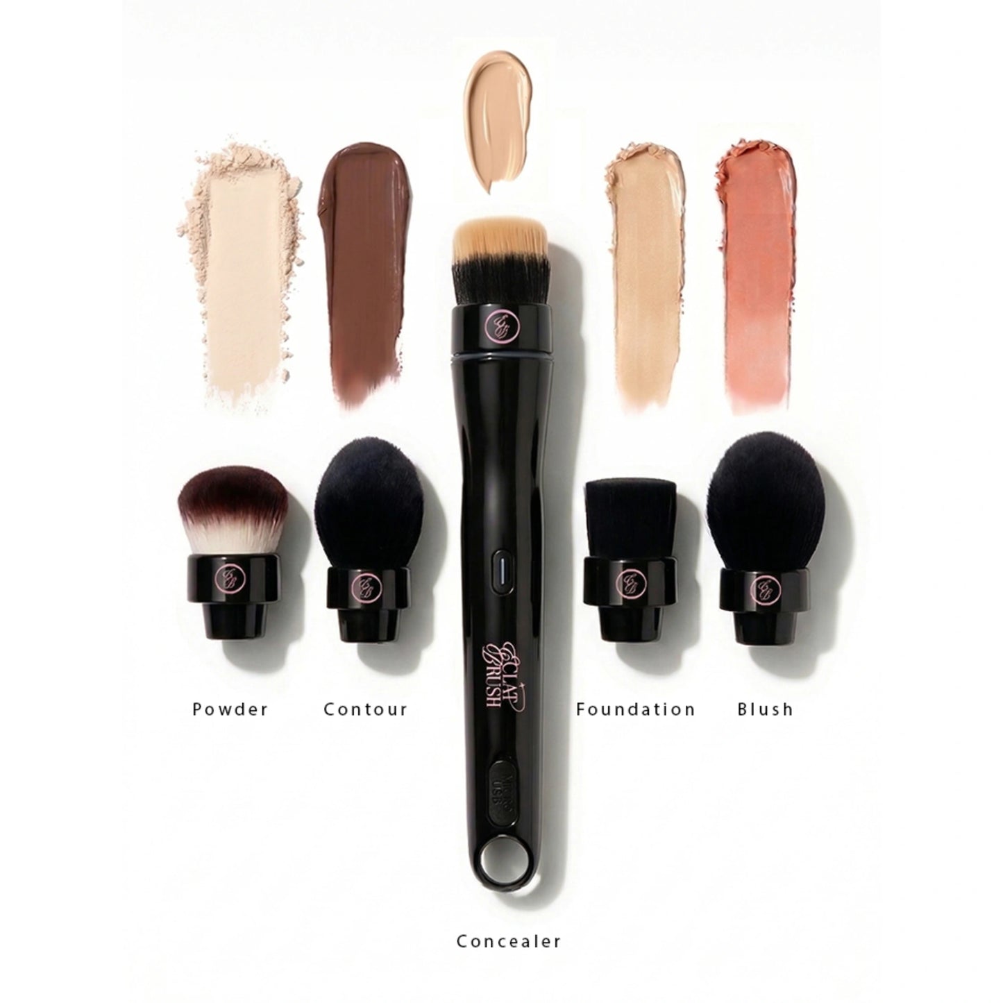 Your Makeup Revolution 5-Piece Rotating Artistry Set by Eclat Brush