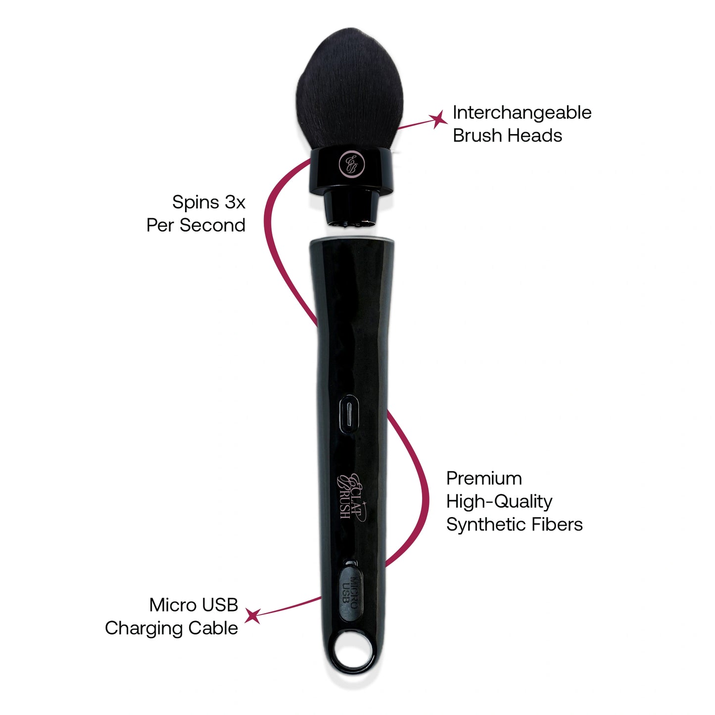 Belle  Blush Brush Head: Joues rosées by Eclat Brush