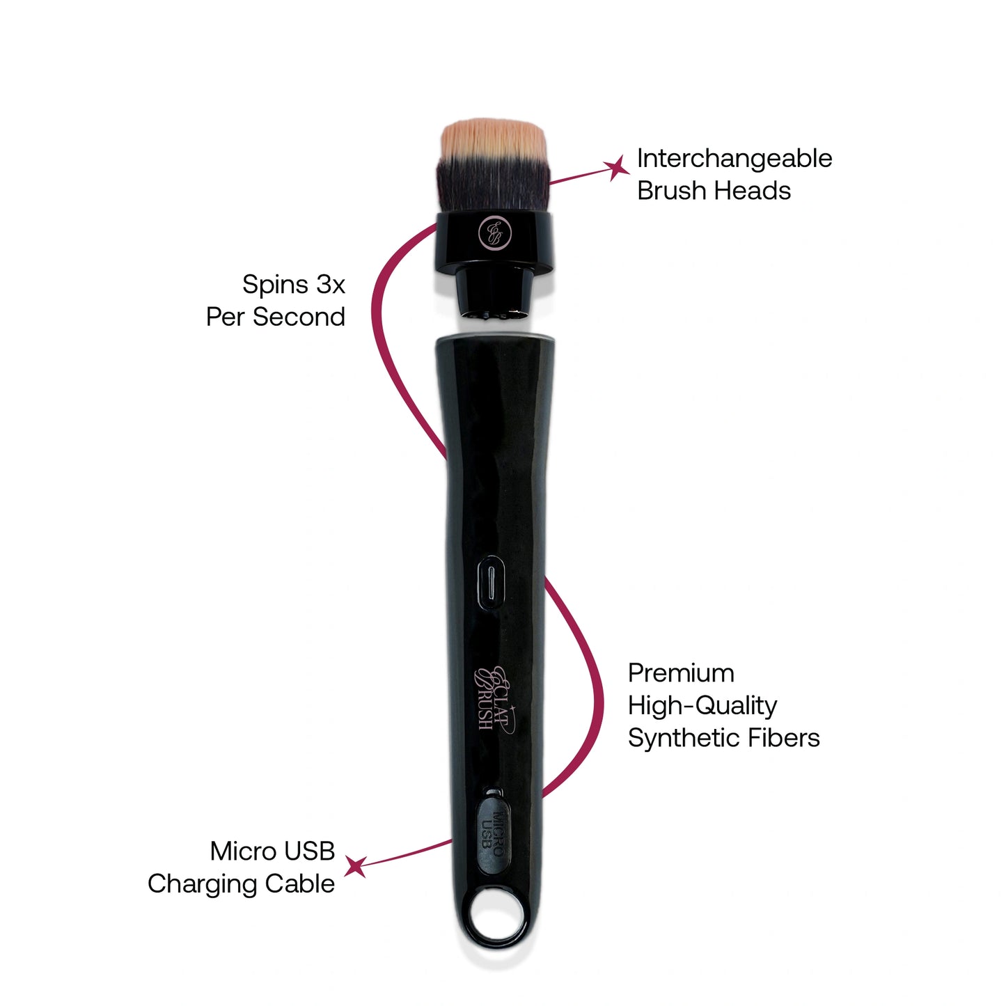 Jolie Concealer Brush Head: Pinceau à Cache-cernes by Eclat Brush