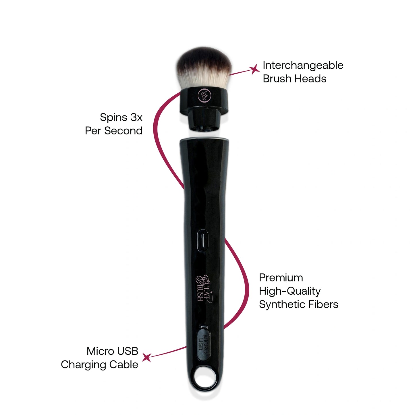 Pretty Powder Brush Head: Pinceau à Poudre by Eclat Brush